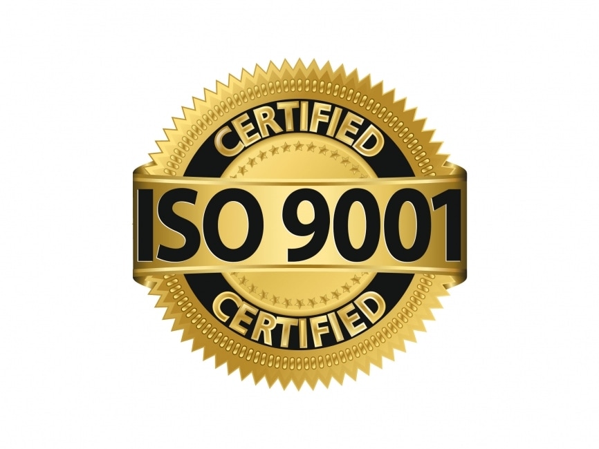 ISO 9001 certification badge
